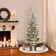 Puleo International 6ft. Pre-Lit Flocked Artificial Christmas Tree 72"