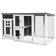 Pawhut Wooden Chicken House Rabbit Hutch Poultry Cage