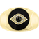 Evil Eye Ring - Gold/Black/Diamonds