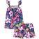 The Children's Place Girl's Floral Ruffle Pajamas - Midnghtvlt Neon