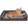 FurHaven Luxe Fur & Performance Linen Sofa Dog Bed Jumbo