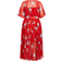 City Chic Bold Floral Maxi Dress - Love Red Floral