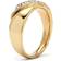 PalmBeach Diagonal Wedding Band Ring - Gold/Transparent