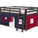 Alaterre Furniture Roxy Pine Twin Junior Loft Bed & Blue Red Tent 38x78.8"