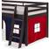 Alaterre Furniture Roxy Pine Twin Junior Loft Bed & Blue Red Tent 38x78.8"