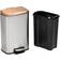 Honey Can Do Stainless Steel Step Trash Cans with Lid Set 9.2gal