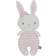 Living Textiles Bella Bunny Knitted Plush Toy In Pink Pink