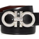 Ferragamo Reversible and Adjustable Gancini Belt - Black/Hickory