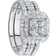 PalmBeach Double Halo Bridal Ring - Silver/Transparent