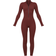 PrettyLittleThing Structured Contour Rib Zip Jumpsuit - Chocolate