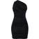 PrettyLittleThing Ruched One Shoulder Bodycon Dress - Black