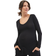 Motherhood Long Sleeve Side Ruched Maternity T Shirt Black (14021081)
