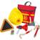 Legler 12361 Feuerwehr-Rucksack mit Axt, Helm, Megafon, Handy usw