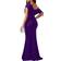 YMDUCH Women's Elegant Sleeveless Off Shoulder Bodycon Long Dress - Purple