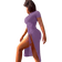 Gokatosau Women's Sexy Bodycon Midi Dress - Lavender