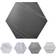 AVANT DECOR Bex Hexagon 6 6.9 in. Noir 2.3mm Stone Peel and Stick Backsplash Tile 6.5 sq.ft./30-Pack