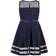 Calvin Klein Big Girl's Illusion Mesh-Hem Dress - Navy