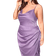 Floerns Women's Satin Spaghetti Strap Cowl Neck Wrap Party Cami Dress Plus Size - Mauve Purple