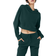 Alo Muse Ribbed Crop Hoodie - Midnight Green