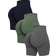 OQQ Women's Butt Lifting Yoga Shorts - Black/Armygreen/Grey