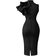 Xxtaxn Women's Cocktail Bodycon Ruffle Sleeveless Formal Midi Pencil Dress - Black