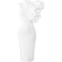 Xxtaxn Women's Cocktail Bodycon Ruffle Sleeveless Formal Midi Pencil Dress - White