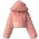 Memela Women's Faux Fur Coat Jacket - Pink