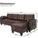 Honbay Sectional L Shaped Leather Sofa 101.6" 4 Seater