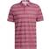 adidas Men's Two-color Striped Polo Shirt - Almost Pink/Legacy Burgundy