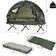 OutSunny Portable Camping Cot Tent with Air Mattress, Sleeping Bag and Pillow