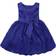 Renvena Toddler Embroidered 3D Flower Dress Princess Pageant Christening Baptism Party - Blue