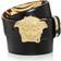 Versace Barocco Medusa Head Buckle Reversible Leather Belt - Black/Gold