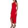 Julia Jordan Knot Neck Tulip Hem Midi Dress - Red