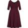 City Chic Cute Girl Elbow Sleeve Dress Plus Size - Oxblood
