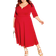 City Chic Cute Girl Elbow Sleeve Dress Plus Size - Cherry