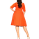 City Chic Cute Girl Elbow Sleeve Dress Plus Size - Mandarin