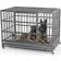 Wokeen Heavy Duty Dog Crate Cage Kennel with Wheels 48inch 120.6x91.4