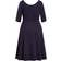 City Chic Cute Girl Elbow Sleeve Dress Plus Size - Navy