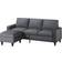 Lonkwa L-Shaped Couch with Storage Ottoman Sofa 53" 3 Seater