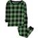 Leveret Cotton Plaid Pajamas - Green/Black