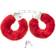 PartyDeco Handcuffs with Plush Red