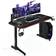 Costway T-Shaped Gaming Desk - Black