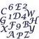 FMM Upper Case Script Alphabet & Number Tappit Cookie Cutter
