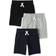 The Children's Place Boy's French Terry Shorts 3-Pack - Black/Smoke Grey/New Navy (3010166-BQ)
