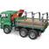 Bruder Man Timber Truck W/Loading Crane & 3 Trunks