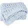 Becky Cameron Chunky Knit Blankets Blue (149.9x119.4)