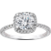 Pompeii3 Cushion Halo Engagement Ring - White Gold/Diamonds