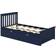Max & Lily Kid's Twin Size Bed with Trundle 42.5x81.5"