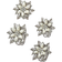 Saro Lifestyle Bejeweled Flower Napkin Ring 2.5" 4