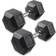 Philosophy Gym Rubber Coated Hex Dumbbell Hand Weights Pairs